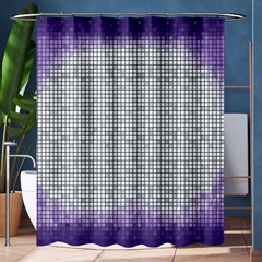 Purple Square Frame With Mosaic Pattern Shower Curtain 60  X 72  (medium)  by Nexatart