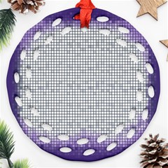 Purple Square Frame With Mosaic Pattern Round Filigree Ornament (two Sides) by Nexatart