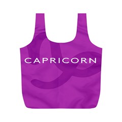 Zodiac Capricorn Purple Full Print Recycle Bags (m)  by Mariart