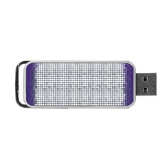 Purple Square Frame With Mosaic Pattern Portable Usb Flash (one Side) by Nexatart