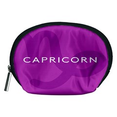 Zodiac Capricorn Purple Accessory Pouches (medium)  by Mariart