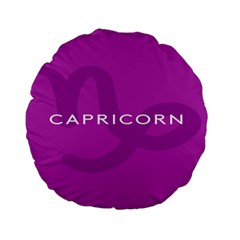 Zodiac Capricorn Purple Standard 15  Premium Flano Round Cushions by Mariart