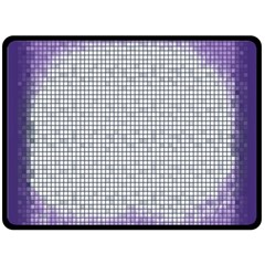 Purple Square Frame With Mosaic Pattern Double Sided Fleece Blanket (large)  by Nexatart