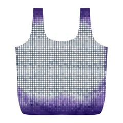 Purple Square Frame With Mosaic Pattern Full Print Recycle Bags (l)  by Nexatart