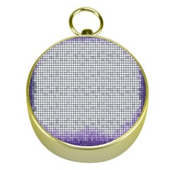 Purple Square Frame With Mosaic Pattern Gold Compasses by Nexatart