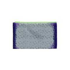 Purple Square Frame With Mosaic Pattern Cosmetic Bag (xs) by Nexatart