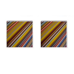 Colourful Lines Cufflinks (square) by Nexatart