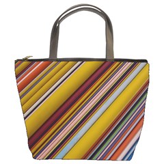 Colourful Lines Bucket Bags by Nexatart