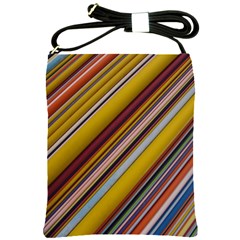 Colourful Lines Shoulder Sling Bags by Nexatart