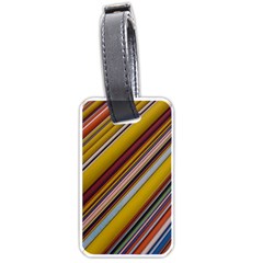 Colourful Lines Luggage Tags (one Side)  by Nexatart