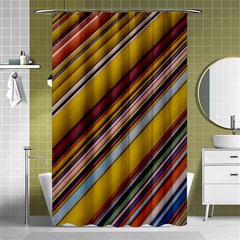 Colourful Lines Shower Curtain 48  X 72  (small)  by Nexatart