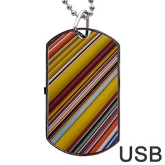 Colourful Lines Dog Tag Usb Flash (two Sides)