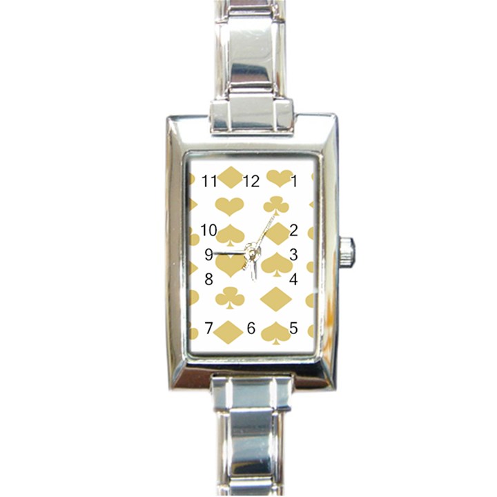 Card Symbols Rectangle Italian Charm Watch