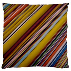 Colourful Lines Large Cushion Case (two Sides) by Nexatart