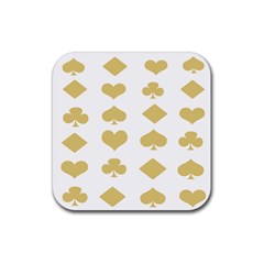 Card Symbols Rubber Coaster (square)  by Mariart