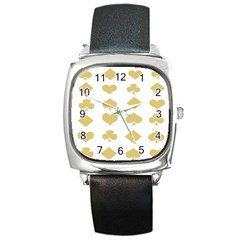 Card Symbols Square Metal Watch