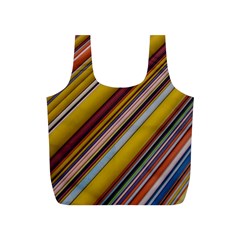 Colourful Lines Full Print Recycle Bags (s)  by Nexatart