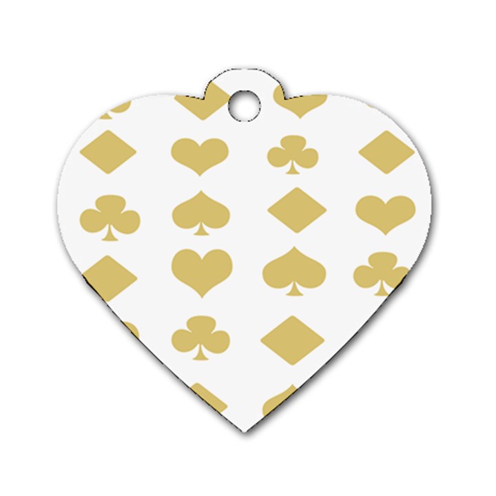 Card Symbols Dog Tag Heart (One Side)