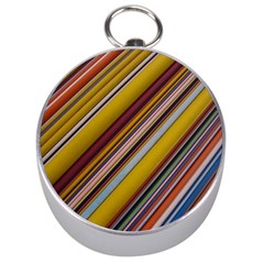 Colourful Lines Silver Compasses by Nexatart