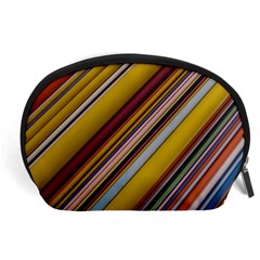 Colourful Lines Accessory Pouches (large)  by Nexatart