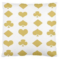 Card Symbols Large Cushion Case (one Side) by Mariart