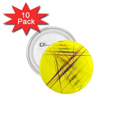 Fractal Color Parallel Lines On Gold Background 1.75  Buttons (10 pack)