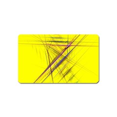 Fractal Color Parallel Lines On Gold Background Magnet (name Card) by Nexatart