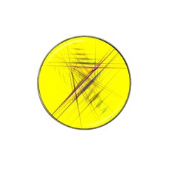 Fractal Color Parallel Lines On Gold Background Hat Clip Ball Marker (4 pack)