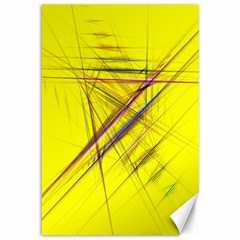 Fractal Color Parallel Lines On Gold Background Canvas 12  x 18  