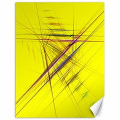 Fractal Color Parallel Lines On Gold Background Canvas 18  x 24  