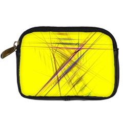 Fractal Color Parallel Lines On Gold Background Digital Camera Cases by Nexatart