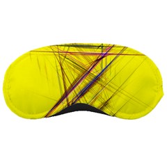 Fractal Color Parallel Lines On Gold Background Sleeping Masks