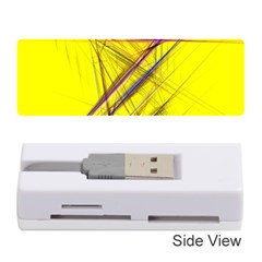 Fractal Color Parallel Lines On Gold Background Memory Card Reader (Stick) 