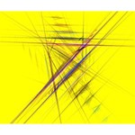 Fractal Color Parallel Lines On Gold Background Deluxe Canvas 14  x 11  14  x 11  x 1.5  Stretched Canvas