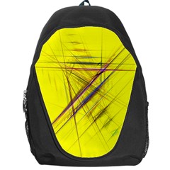 Fractal Color Parallel Lines On Gold Background Backpack Bag