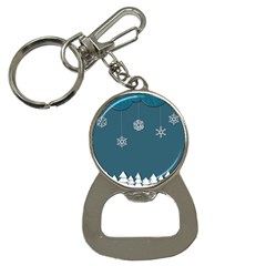 Blue Snowflakes Christmas Trees Button Necklaces by Mariart