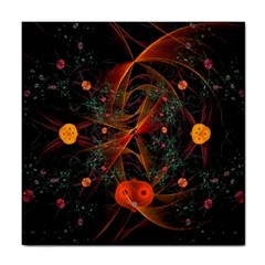 Fractal Wallpaper With Dancing Planets On Black Background Tile Coasters by Nexatart