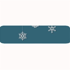 Blue Snowflakes Christmas Trees Large Bar Mats by Mariart