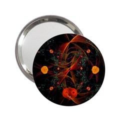 Fractal Wallpaper With Dancing Planets On Black Background 2 25  Handbag Mirrors by Nexatart