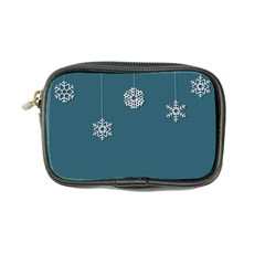 Blue Snowflakes Christmas Trees Coin Purse by Mariart