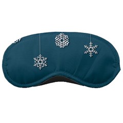 Blue Snowflakes Christmas Trees Sleeping Masks by Mariart