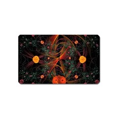 Fractal Wallpaper With Dancing Planets On Black Background Magnet (name Card) by Nexatart