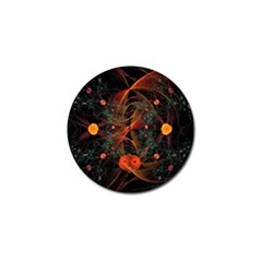 Fractal Wallpaper With Dancing Planets On Black Background Golf Ball Marker (10 Pack) by Nexatart