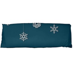 Blue Snowflakes Christmas Trees Body Pillow Case Dakimakura (two Sides) by Mariart