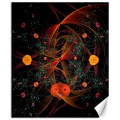 Fractal Wallpaper With Dancing Planets On Black Background Canvas 8  X 10  by Nexatart