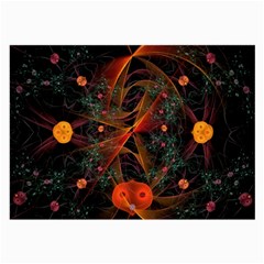 Fractal Wallpaper With Dancing Planets On Black Background Large Glasses Cloth by Nexatart