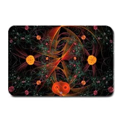 Fractal Wallpaper With Dancing Planets On Black Background Plate Mats by Nexatart