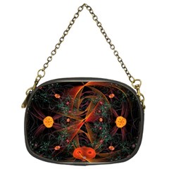 Fractal Wallpaper With Dancing Planets On Black Background Chain Purses (one Side)  by Nexatart