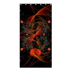 Fractal Wallpaper With Dancing Planets On Black Background Shower Curtain 36  X 72  (stall)  by Nexatart