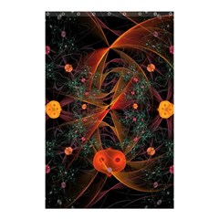 Fractal Wallpaper With Dancing Planets On Black Background Shower Curtain 48  X 72  (small)  by Nexatart